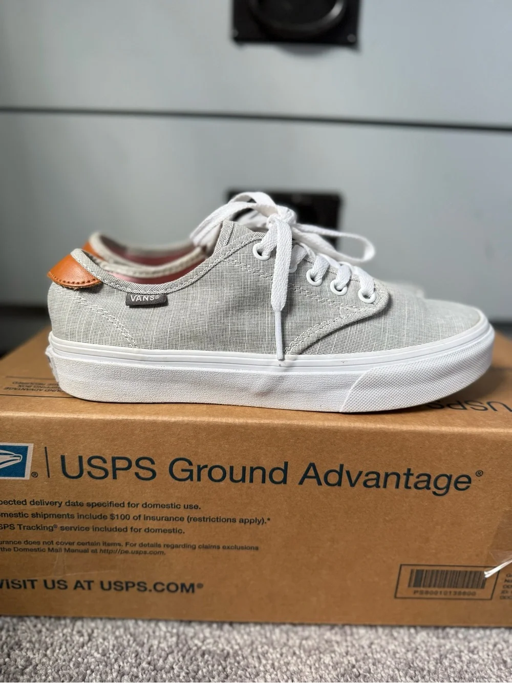 Vans Camden Deluxe 'Light Grey' low-top skate shoes Textured Gray Canvas